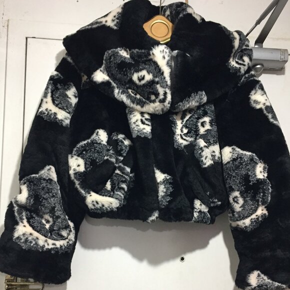 CHERISH BRAND NEW FAUX FUR ANIMAL PRINT JACKETS SIZE 42 - Picture 6 of 11